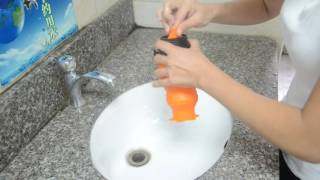 silicone foldable water bottle easy for cleaning [upl. by Weidner967]