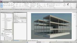 REVIT Structure  Basics  3 Storey Building  CADclips [upl. by Estis306]