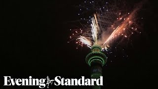 New Zealand Spectacular new years fireworks display [upl. by Gibbeon863]