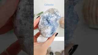 Stunning Deep Blue Celestite Crystal Cluster Geode [upl. by Egiarc]