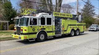 Penn Wynne Fire Company Responding to Odor of Gas 3192022 [upl. by Atinomar]