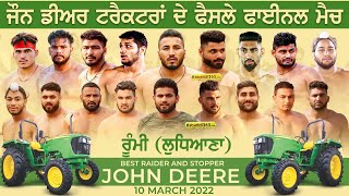 Final Match  Kalsian Vs Kharak Jatan  Roomi Ludhiana Kabaddi Tournament 10 Mar 2022 [upl. by Siladnerb]