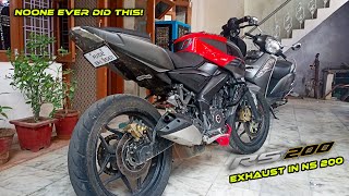 Pulsar RS 200 Exhaust in NS 200  Finest Sound Modification [upl. by Willcox567]