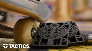 How to Prevent Wheel Bite  Guide to Skateboard Risers  Tactics [upl. by Naibaf]