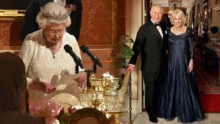 The Queen gives rare emotional speech at son Charles 70th birthday party [upl. by Acinnad]