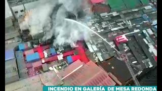 Cercado de Lima Incendio en Mesa Redonda consume galería y comerciantes lo pierden todo [upl. by Ahsar]