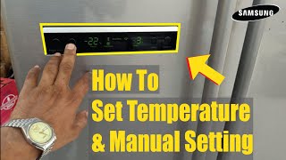 how to set temperature in samsung side by side fridge [upl. by Celestyn]