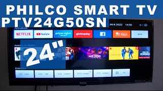 DEMONSTRAÇÃO DA SMART TV PHILCO DE 24quot MODELO PTV24G50SN [upl. by Eidnil149]