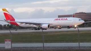 Iberia A330300 takeoff new livery [upl. by Zephaniah692]