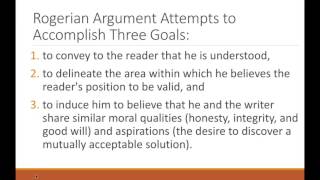 Intro to Rogerian Argument [upl. by Oiciruam]