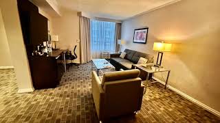 Travel Double Tree Hilton Downtown Toronto 1 King 2 Room Deluxe Suite wKitchen  Sofabed Room 2307 [upl. by Edac904]