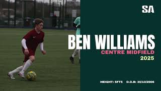 Ben Williams  Highlight Tape  Centre Midfield  soccerassist [upl. by Arquit]