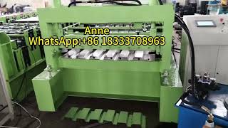 steel B roof deck floor decking tile roll forming machine Construction machinery [upl. by Marou]