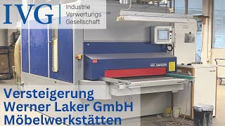 Versteigerung Werner Laker GmbH Möbelwerkstätten I VG [upl. by Ahselrac173]