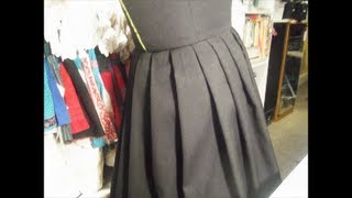 Making a Dirndl Part 5 the skirt with pockets [upl. by Inneg]