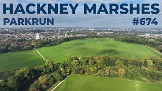 Hackney Marshes parkrun 674 4K Aerial [upl. by Vrablik]