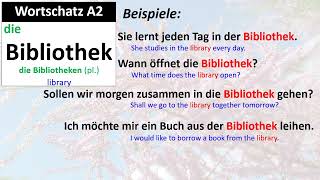 Wortschatz A2 Bibliothek [upl. by Ahtiuqal]