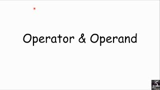 Operator And Operand  C PROGRAMMING  7 [upl. by Enattirb98]