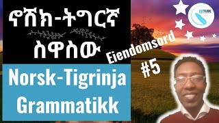 Eiendomsord ዋንነት Norsk og Tigrinja Grammatikk ኖሽክ ትግርኛ ስዋስው 5 [upl. by Juan]