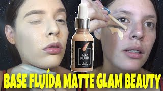 RESENHA BASE FLUÍDA MATTE GLAM BEAUTY  SUELLEN BEAUTY  LANÇAMENTO [upl. by Adnaluy470]