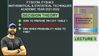 3 Decision theory  Decision under uncertainty  FYBCOM FYBMS  SIRAJ SHAIKH [upl. by Akkire357]