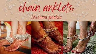 chain ankletsAnklets luxury designwomen feet jewelry [upl. by Hafinah384]