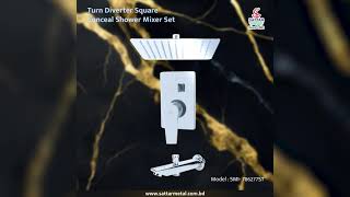 Turn Diverter Square Conceal Shower Mixer Set Model  SMI 786277ST Sattar Metal [upl. by Naujad]