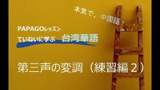 ていねいに学ぶ台湾華語：第三声の変調練習編2 [upl. by Annauqahs]