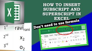 how to do subscript and superscriptwhat is subscripthow to insert subscript in excel [upl. by Bonney]