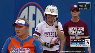 2018 NCAA Softball Super Regionals Game 3 2 Florida Gators vs 15 Texas AampM Aggies [upl. by Moht]