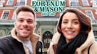 EXPLORING A BRITISH LUXURY DEPARTMENT STORE FORTNUM amp MASON AT CHRISTMAS 2022 [upl. by Amsa398]