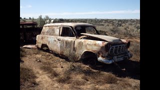 Nullarbor wrecks part 2 Koonalda Homestead Barn find holden ford panel van Eyre highway [upl. by Terces]