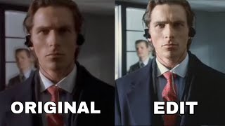 Patrick Bateman Headphone Meme Original vs Edit [upl. by Jueta900]