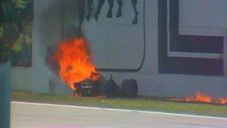 Gerhard Berger Huge Crash  F1 1989 Imola San Marino Grand Prix [upl. by Earised96]