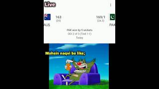 Mohsin naqvi on pak🇵🇰 vs aus🇦🇺 2nd odi match memes cricket viralreels [upl. by Peppel]