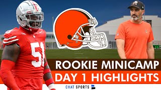 Cleveland Browns Rookie Minicamp News Day 1 Highlights Full Roster  Top 3 Players To Watch For [upl. by Apostles]