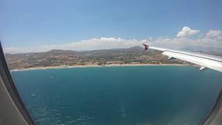 Vollständiger Landeanflug KretaHeraklion mit Taxiing zur PP 4K [upl. by Ollecram]