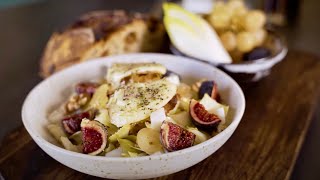 Une belle SALADE dAUTOMNE avec peu dingrédients  Chèvre Endives Noix et figues [upl. by Monroy934]