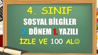 4Sınıf Sosyal Bilgiler 2 Dönem 1 Yazılı Hazırlık 1  Yardımcı Öğretmen [upl. by Seabrook]