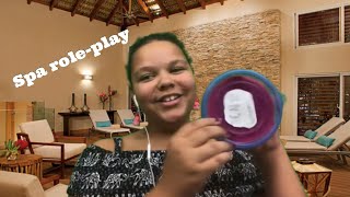 ASMR spa role play first time using a green screen no hate please [upl. by Deehsar]