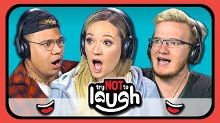 YouTubers React to Try to Watch This Without Laughing or Grinning 12 [upl. by Lseil]