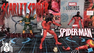 Marvel Legends SCARLET SPIDER KAINE PARKER SpiderMan Wave 10 SPdr BAF Figure Review [upl. by Esten]