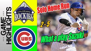 Colorado Rockies vs Chicago Cubs Highlights Seiya Suzuki have a good shot Solo Home Run 🤘🤘🤘 [upl. by Rayham]