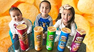 APRENDE COLORES CON PAPAS PRINGLES  LEARN COLORS WITH PRINGLES POTATO CHIPS [upl. by Honniball]