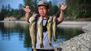 Fort Spokane Walleye and Bass Fishing  Bank Fishing Grind [upl. by Dutch]