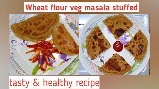 Wheat flour veg masala stuffed recipe  How to make wheat flour veg masala stuffed recipe [upl. by Kind]