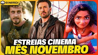 GRANDES ESTREIAS DO MES MELHORES FILMES NO CINEMA EM NOVEMBRO DE 2024 [upl. by Shaff]