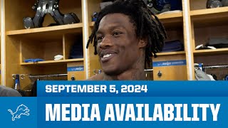 Detroit Lions players meet with the media  September 5 2024 [upl. by Ibocaj]