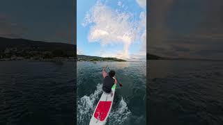 Downwind sup sup downwind waves sea barcola [upl. by Tait]