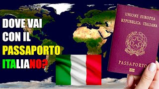 PASSAPORTO ITALIANO Dove puoi viaggiare [upl. by Buckie779]